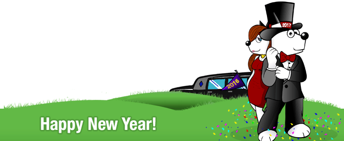 Arfie ringing in the New Year.